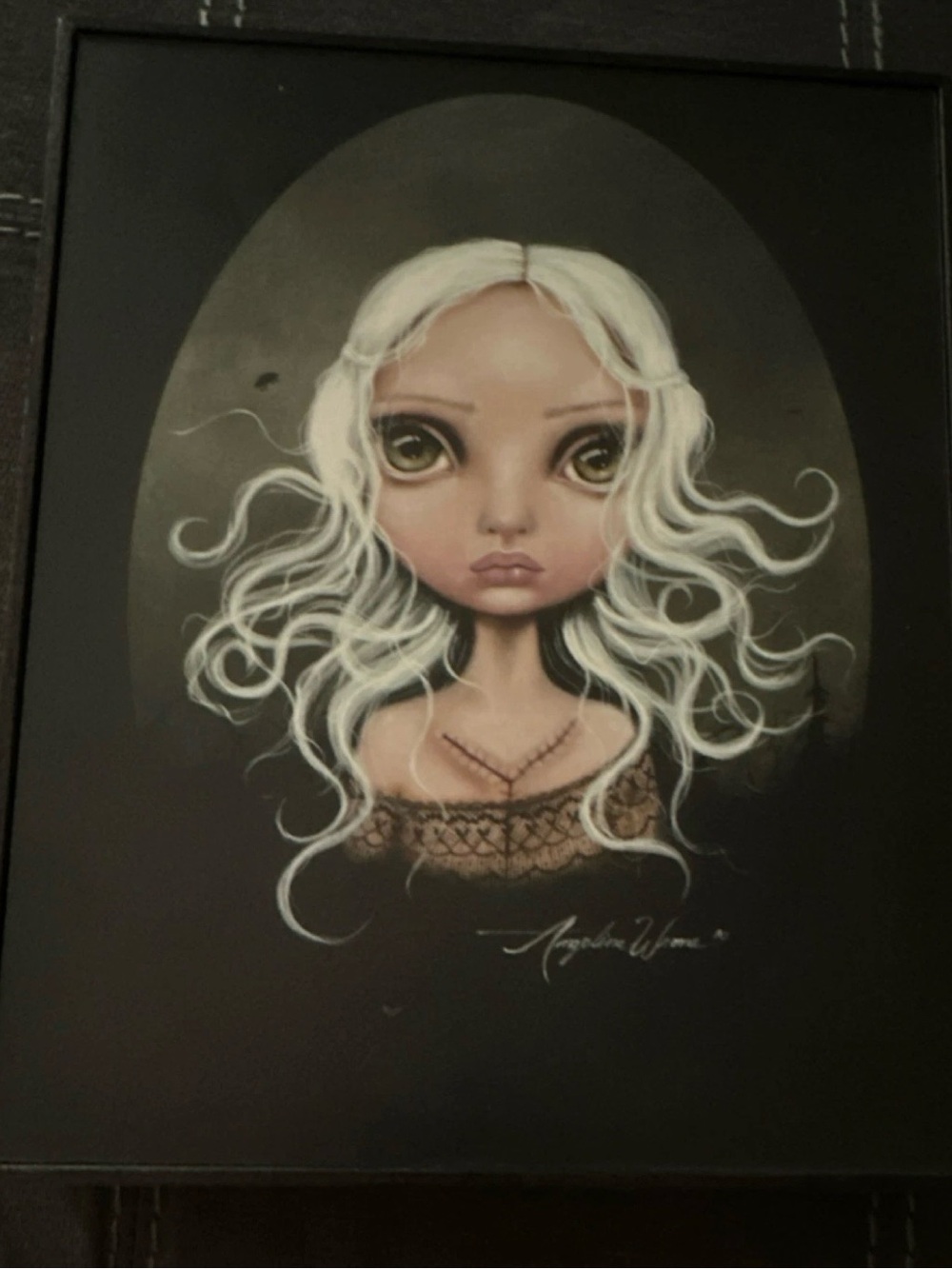 White-Haired Portrait Art Print - Home Art Prints